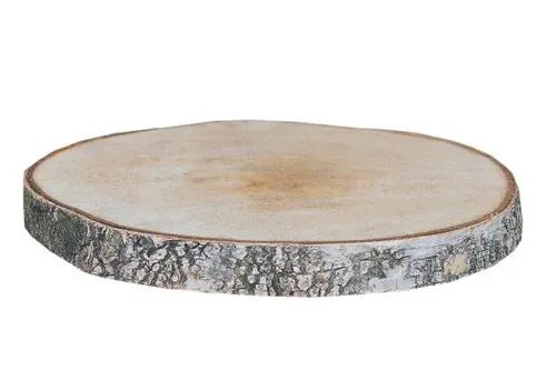 Birkenholzscheiben rund 100% Natur 18-30 cm ø - Partyzubehör aus 100% natürlichem Birkenholz, ideal für kreative DIY-Projekte und rustikale Dekorationen.