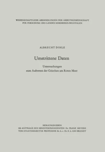 Umstrittene Daten von Albrecht Dihle - Taschenbuch über die Bedeutung antiker Daten und Ereignisse. Ideal für Studierende und Interessierte der Sozialwissenschaften. 108 Seiten voller wertvoller Informationen.