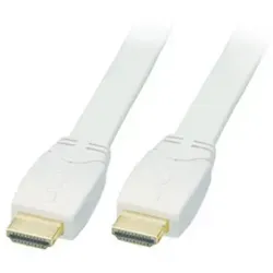 Lindy HDMI 1.3/1.4 Premium 5.0m - Kabel - Digital / Display / Video Flachkabel CAT 2 Abgeschirmt 5 m - 19-polig - Weiß
