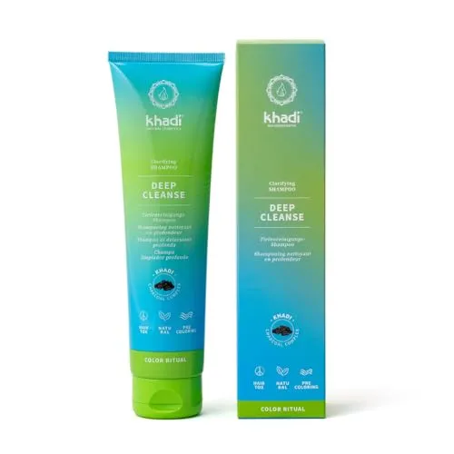 Khadi DEEP CLEANSE Ayurvedisches Clarifying Shampoo - Intensiv klärende Tiefenreinigung von Haar & Kopfhaut - 100% natürlich & silikonfrei - 150ml