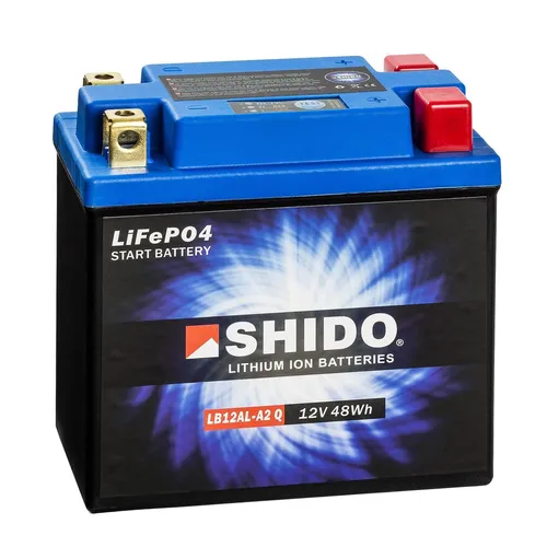 Shido 12V 5Ah Lithium Motorradbatterie LiFePO4 LT12B-BS - Batterien für Straßenmotorräder, wartungsfrei und sofort einsatzbereit mit 300A Kaltstartstrom, ideal für zuverlässigen Start unter allen Bedingungen.