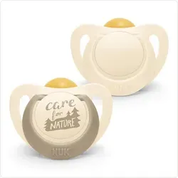 NUK Schnuller NUK for Nature Baby-Nachhaltige Gummischnuller Latex beige 6-18