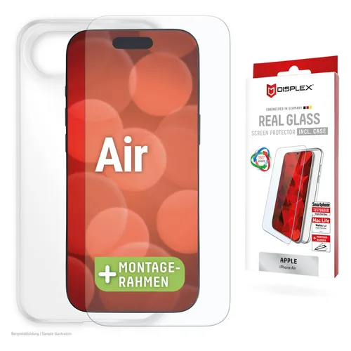 Displex Real Glass + Handyhülle (1 Stk., Apple iPhone Air) (2168)