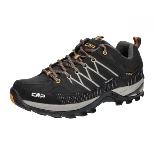 CMP Rigel Low Trekking Shoes WP Piombo 46 - Wasserfester Herren Outdoorschuh - Wanderschuhe mit Veloursleder, ideal für nasse und trockene Böden. Sportlich, modisch und mit rutschhemmender Sohle für besten Halt in jedem Terrain.