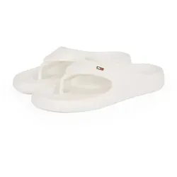 Zehentrenner TOMMY HILFIGER "TH COMFORT BEACH SANDAL", Damen, Gr. 37/38, weiß, Synthetik, modisch, Schuhe, Dianette, Sommerschuh, Bequemschuh mit kleiner Logostickerei