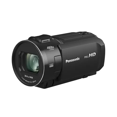 Panasonic HC-V900E-K Full-HD-Camcorder - Camcorder mit 24-fachem optischen Zoom und 5-Achsen Hybrid OIS+ für stabile Videos. Ideal für kreative Aufnahmen bei schwachem Licht und unterwegs.