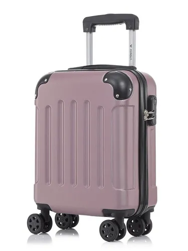 yonsly Koffer Suitcase S Rose Rot – 4-Rollen Trolley mit Zahlenschloss - Der YONSLY Koffer in Rose Rot vereint stilvolles Design mit Funktionalität. Mit 360°-Doppelrollen und leichtem ABS-Material bietet er hohe Mobilität und Schutz für Ihre Gegenstände. Ideal für Reisen und den täglichen Gebrauch.