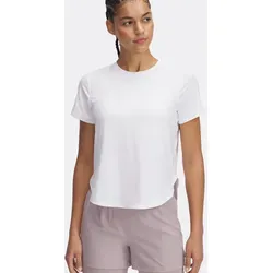 Under Armour Launch Elite Laufshirt Damen - Weiß, Größe XL - Laufbekleidung mit HeatGear®-Technologie für schnelles Feuchtigkeitsmanagement und optimalen Komfort. Leichtes Material und belüftete Mesh-Einsätze sorgen für maximale Bewegungsfreiheit und ein angenehmes Tragegefühl.