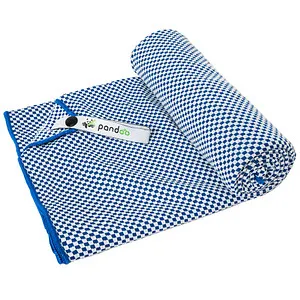 pandoo Badetuch L blau 80x160 cm - Handtuch aus 60% Nylon und 40% Polyester mit Bambus Aktivkohlefaser, ideal für schnelle Trocknung und antibakterielle Eigenschaften, perfekt für Strand und Wellness.