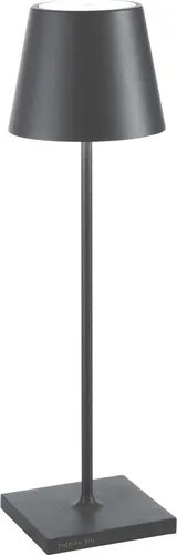 Zafferano Poldina Pro LED-Tischleuchte Dunkelgrau - Klassische Tischleuchten, wiederaufladbar & dimmbar, ideal für Innen- und Außenbereiche mit bis zu 12 Stunden Akkulaufzeit und IP65 Schutz.