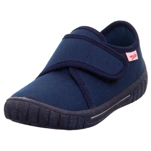 Superfit Jungen Bill Hausschuhe, Ocean Kombi 8100, 29 EU - Hausschuhe aus strapazierfähiger Baumwolle mit atmungsaktivem Futter und verstellbarem Klettverschluss für perfekten Halt – ideal für drinnen, Sohle färbt nicht ab.