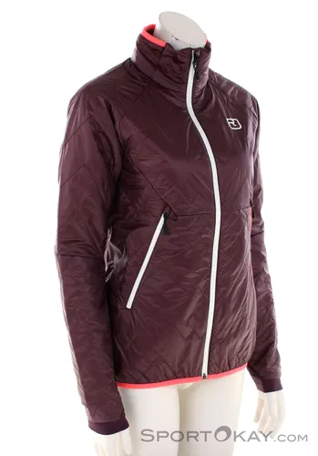 Ortovox Swisswool Piz Vial Jacket Women - Winetasting (XS) - Funktionsjacken für Damen mit SWISSWOOL-Isolierung, winddicht und wasserabweisend, ideal für Skitouren an kalten Wintertagen.