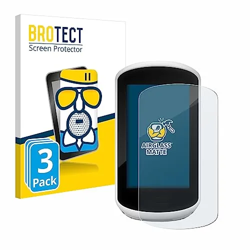 BROTECT Entspiegelungs Schutzglas für Garmin Edge Explore 2018 (3 Stück) Schutzfolie Panzer Folie Glas Matt [Extrem Kratzfest 9H, Anti-Reflex]