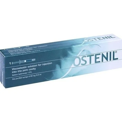 Ostenil 20 mg Hyaluronsäure Fertigspritzen 2 ml - Mittel gegen Gelenkschmerzen, ideal zur Behandlung von Arthrose in großen Gelenken mit langanhaltender Linderung für 6-12 Monate durch gezielte Injektionen.