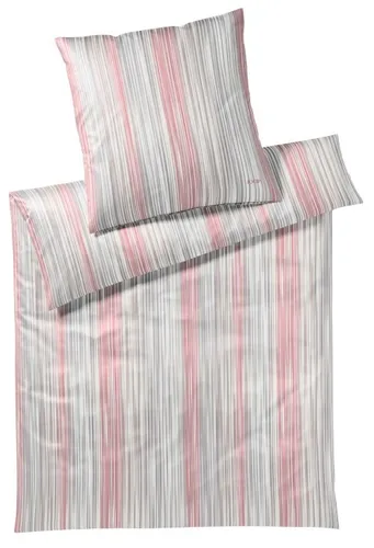 JOOP! Pinstripe Coral Kissenbezug 40x80 cm - Kissenbezug in Coral mit feinem Mako-Satin und praktischem Reißverschluss. Hochwertige Verarbeitung für stilvolle Akzente in Ihrem Zuhause.