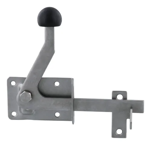 Gustav Alberts Gartentorfalle 300/VA - 326005 - Robuste Gartentorfalle aus Edelstahl mit 4/2 Löchern, höhenverstellbar und vielseitig einsetzbar. Ideal für sichere und flexible Torverriegelung.