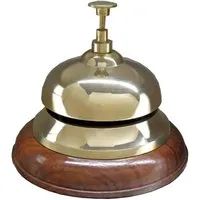 Major Tischglocke aus Messing 4401 – 1 Stück - Hochwertige Tischglocke aus Messing mit stabilem Edelholz-Unterboden für einen eleganten Look und langlebige Nutzung.
