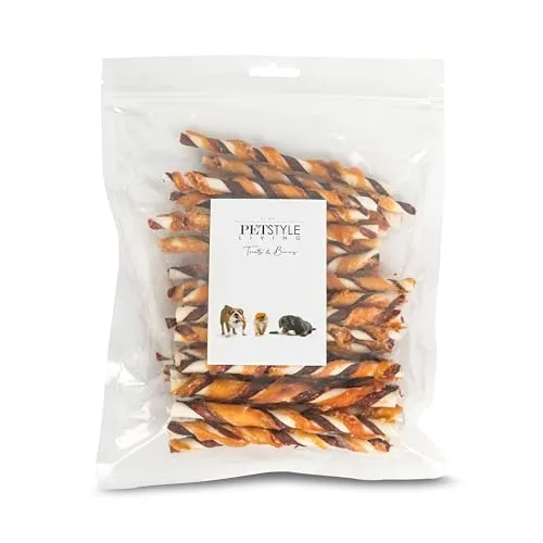 Petstyle Living Kaustange mit Huhn & Rind - Hundesnack - 12,5cm - 30 Stück