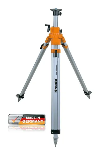 Nedo Kurbelstativ Alu 2,36 - Robustes Stativ für Rotationslaser - Stative für präzise Messungen, höhenverstellbar und ideal für Bauprojekte und Vermessungen.