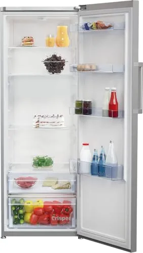 Beko RSSE415K40SN Kühlschrank, 367 l, Grau - Eintüriger Kühlschrank mit 0-3°C-Frischefach für optimale Lebensmittelkonservierung. Robuste Sicherheitsglasablagen und wendbare Tür für flexible Platzierung.