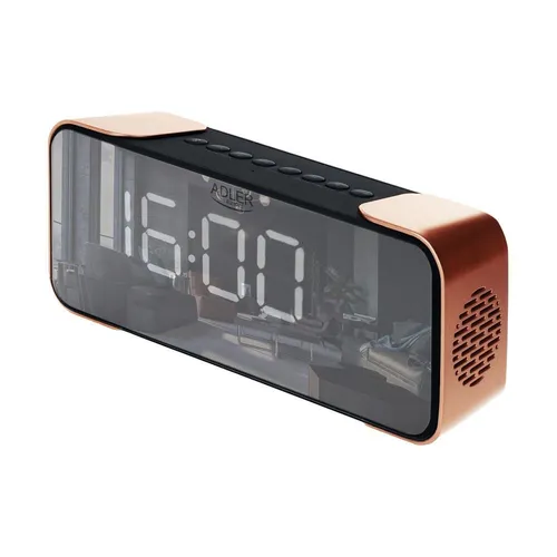 Adler Funkwecker AD 1190 - 3 Wecker Modi mit Bluetooth - Funkwecker in elegantem Schwarz, bietet 3 Wecker Modi und Bluetooth-Funktion für kabelloses Streaming. Ideal für einen modernen Start in den Tag!