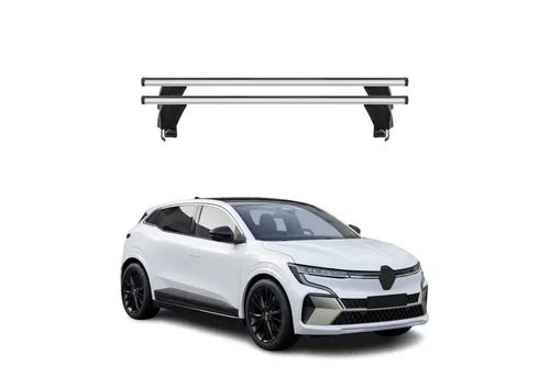 OMAC Dachträger Menabo für Renault Megane E-Tech 2021-2025 - Dachgepäckträger aus hochwertigem, leichtem Aluminium mit wasserdichter und windbeständiger Konstruktion. Ideal für Outdoor-Abenteuer und vielseitig einsetzbar.