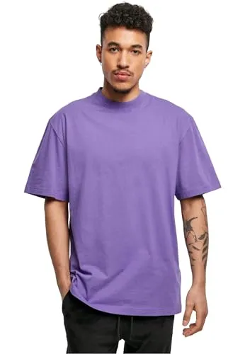 Urban Classics Herren Tall Tee – Oversize T Shirt mit extra langem Schnitt und lockerer Passform für Streetwear Looks Freizeit Outfits und Alltag,Ultraviolet,M