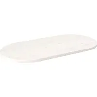 vidaXL Oval Tischplatte aus Kiefernholz - Ersatztischplatte für Esszimmertische, Couchtische und mehr. Massivholz in Weiß, behandelt und sofort einsetzbar – ideal für Restaurants und Cafés!