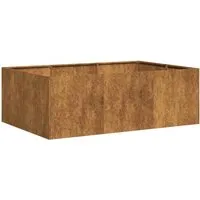 vidaXL Pflanzkübel Rostig 120x80x40 cm - Garten-Zubehör: Wetterfester und korrosionsbeständiger Stahl für langlebige Nutzung, ideal für Pflanzen, Gemüse und Kräuter – ein Blickfang für deinen Außenbereich!