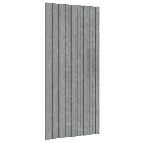 vidaXL Dachpaneel 12 pcs Silber 100 x 45 cm Verzinkter Stahl, langlebige Dachlösung aus Stahl für rechteckige Dächer – innovative verzinkte Paneele für DIY-Projekte und gewerbliche Anwendungen