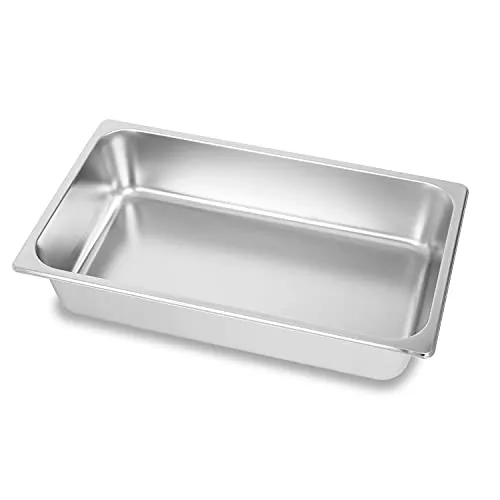 vertes GN Behälter 1/1 Gastro Norm Gastronorm (Edelstahl, 100mm Tief, Hygienisch, Rostfrei, Kratzfest, Temperaturbeständig von -40° bis +300°C, für Bain Marie und Vielseitigen Einsatz in Gastronomie)