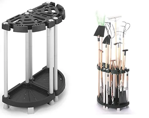 Gerätehalter XXL für Gartengeräte - teilbar und variabel - Robuster Besen- und Schaufelhalter aus hochwertigem Kunststoff, ideal für die Ordnung im Garten und vielseitig einsetzbar.