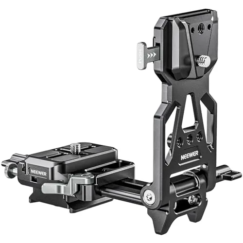 NEEWER V Mount Batterieplatte mit Arca Typ Schnellverschlussplatte, Klappbarer V Lock Montageadapter für NEEWER PS099E, kompatibel mit Kamera Cages Video Rigs und DJI RS4/RS3 Gimbal, PS015 PRO