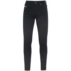 John Doe Damen Motorrad Jeans Hose W34 L32 - Ruby Mono Slim-Fit schwarz - Motorradhosen & -chaps mit herausnehmbaren Protektoren, atmungsaktiv und wasserbeständig für optimalen Komfort beim Fahren.