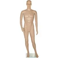 tectake Schneiderpuppe – Lebensechte Schaufensterpuppe aus Kunststoff - Schneiderpuppen für kreative Präsentationen – mit drehbarem Kopf und beweglichen Armen, ideal für Schaufenster und Events. Stabiler Stand durch Aluminium-Wadendorn.