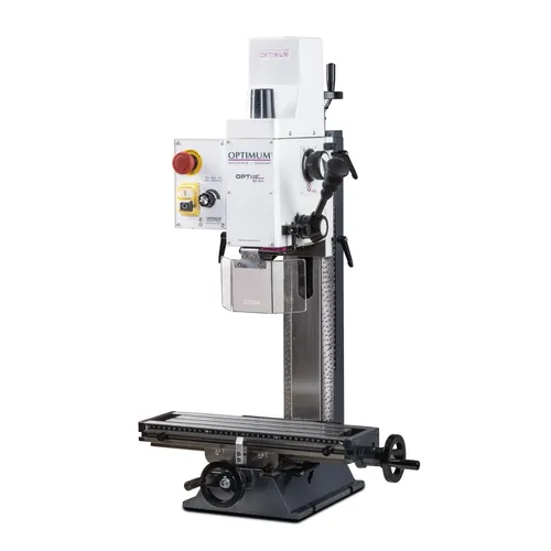 Optimum Bohr-Fräsmaschine BF 16Vario - Fräsen für präzise Bearbeitung, vielseitig einsetzbar mit stufenlos einstellbarer Drehzahl und hoher Genauigkeit.