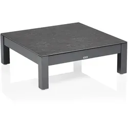 KETTLER Comfort Lounge-Tisch 95x95cm, anthrazit matt - Gartentisch mit eleganter Keramik-Glas-Tischplatte, robustem Aluminiumgestell und modernem Design - ideal für stilvolle Stunden im Freien.