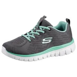 SKECHERS GRACEFUL - GET CONNECTED Damen Sneaker, Gr. 41, grau-mint - Sportlicher Freizeitschuh aus Textil mit Skechers Memory Foam für optimalen Komfort. Ideal für den Alltag und in Schuhweite G (weit) erhältlich.