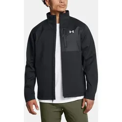 Under Armour Shield Jacket L - Schwarz/Weiß - Funktionsjacke für Herren mit ColdGear Infrared-Technologie, die Körperwärme speichert und gleichzeitig atmungsaktiv sowie wasserabweisend ist – ideal für kaltes Wetter beim Training.
