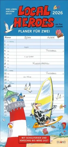 Kim Schmidt | Local heroes Planer für zwei 2026 | Kalender | Deutsch | Kalender