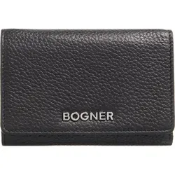 BOGNER Damen Geldbörse Andermatt Nena schwarz - Elegante Portemonnaie aus hochwertigem Rindsleder mit stilvollem Polyester-Innenfutter, perfekt für modebewusste Frauen.
