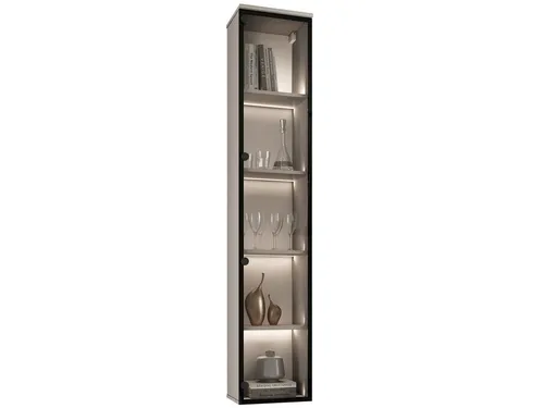 Hängevitrine Vitrine Vitrinenschrank FIVO 03 kaschmir 35x180x30cm