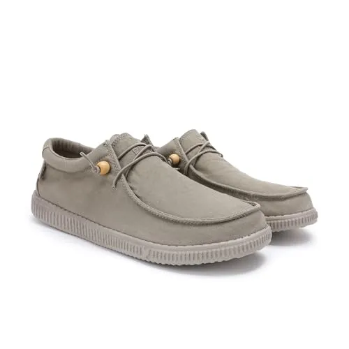WALK IN PITAS | WP150 Washed | Herren Mokassins | Flache Slipper für Männer | Slip on Loafer | Sneakers | Schlupfschuhe | Freizeitschuhe | Walkinpitas Schuhe | Tortola 43
