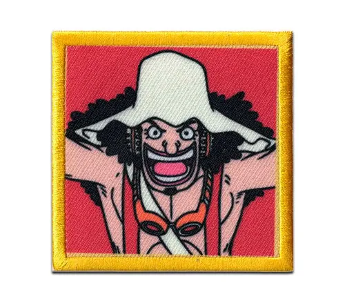 One Piece Aufnäher Bügelbild, Aufbügler, Applikationen, Patches, Flicken, zum aufbügeln, Polyester, Comercial Mercera One Piece Usopp - Größe: 6,5 x 6,5 cm