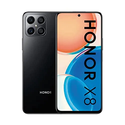 HONOR X8 Midnight Black, 5109ACYP - Simlockfreies Handy mit elegantem Design und leistungsstarker Kamera für beeindruckende Fotos und Videos.