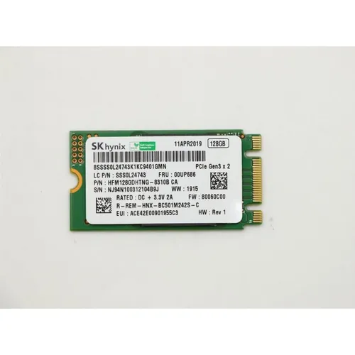 Lenovo SK Hynix 128GB M.2 NVMe SSD - Interne 128GB SSD im M.2 2242 Format, ideal für schnelle Datenübertragungen und verbesserte Systemleistung in Ihrem IdeaCentre.