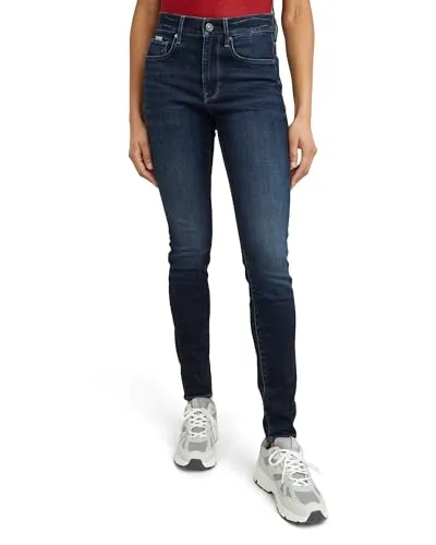 G-STAR Damen 3301 Skinny Jeans - High Waist - Stylische High Waist Skinny Jeans mit klassischem 5-Taschen-Design, gefertigt aus innovativem lederähnlichem Papiermaterial für optimalen Tragekomfort.