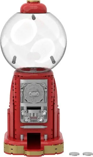 Original-Retro Series Bauset Gumball Machine 34 cm - Baukästen & Bausteine - Detailliertes 939-teiliges Gumball Machine Set, das nicht nur dekorativ ist, sondern auch funktional Gumballs ausgibt.