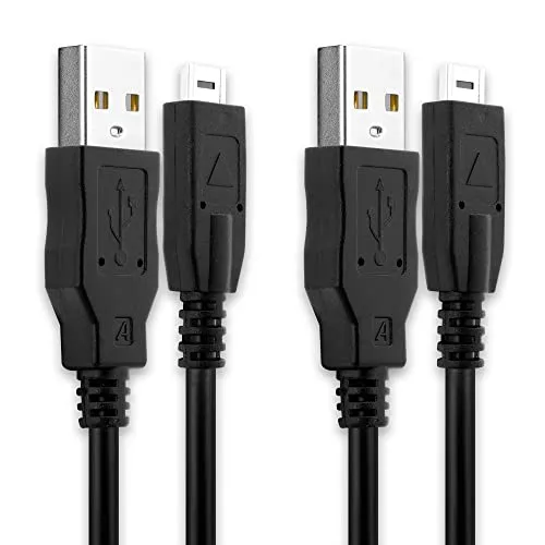 subtel 2x K1HA14AD0001 K1HA14AD0003 USB Kabel kompatibel mit Panasonic Lumix DMC-TZ10 TZ6 TZ7 DMC-FZ38 FZ35 FZ45 FZ100 DMC-GH2 GH1 DMC-GF2 DMC-ZS7 ZS3 Kamera Ladekabel 14 Pin Connector auf USB A 2.0
