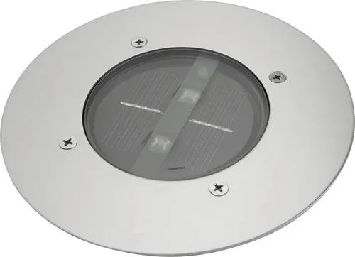 Ranex 10.009.61 Bodeneinbauleuchte LED 0.12W Edelstahl - Solarbetriebene LED-Bodeneinbauleuchte aus gebürstetem Edelstahl. Wartungsfrei und einfach zu installieren. Automatischer Ein- und Ausschaltmechanismus mit Tag-/Nacht-Sensor.
